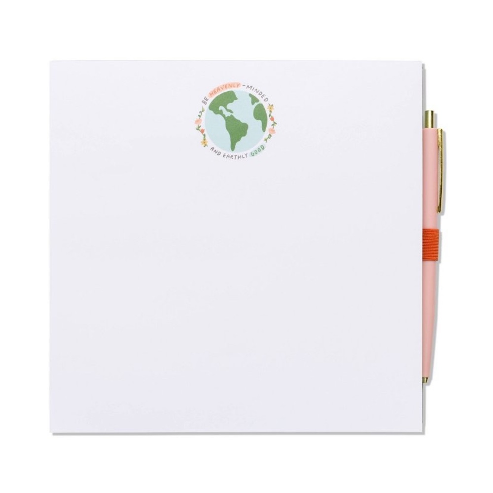 DesignWorks Ink 200 Sheet Square Notepad and Pen Set